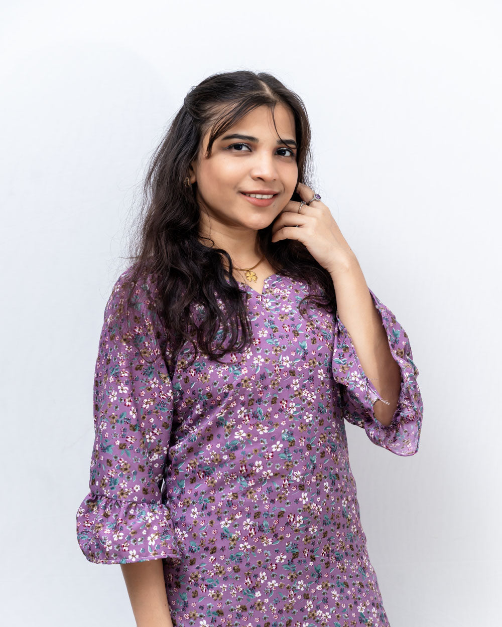 Women's Printed Cotton Top | Casual Floral Patterns
